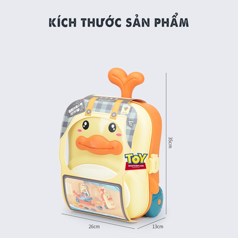 Đồ chơi xúc cát đi biển cực nhiều chi tiết, Vali kéo du lịch cho bé chơi xúc cát