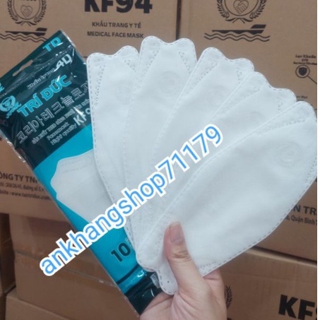 Set 10 chiếc khẩu trang 4 lớp KF94 TRÍ ĐỨC MASK 4D chống bụi mịn và kháng khuẩn cao cấp Hàn Quốc không mùi đạt chuẩn