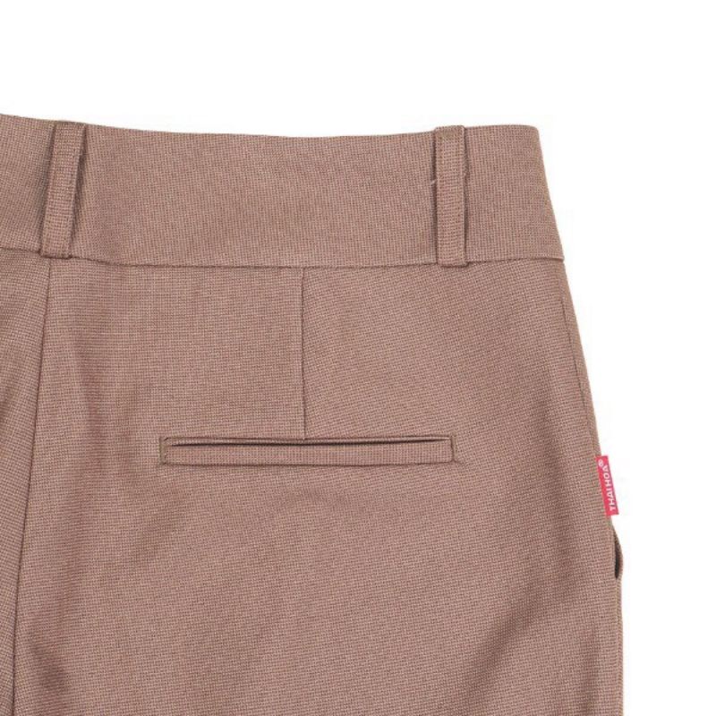 Quần Tây Thái Hòa 9 tấc 2 ly chìm màu nâu vải co giãn 2C-982-06