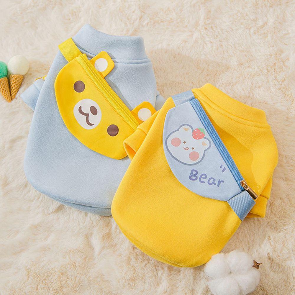 Áo Khoác Mềm Mại Có Nơ Thời Trang Thu Đông Cho Thú Cưng