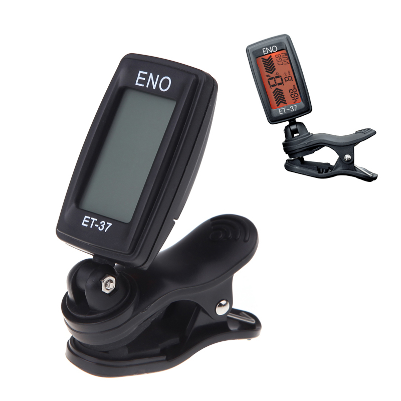 ENO ET-37  LCD Mini Clip-on Electronic Guitar Chromatic Bass Violin Ukulele Tuner Wind Instrument Universal