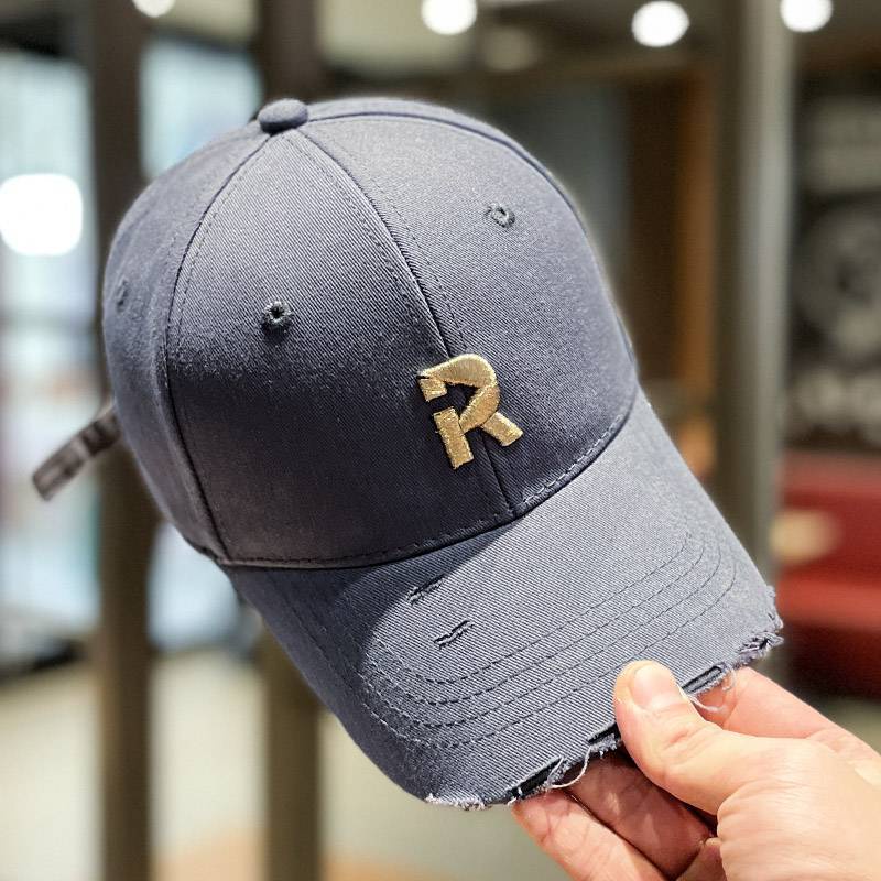 Mũ lưỡi trai rách ❤️ Nón thêu chữ R phong cách Ulzzang form unisex nam nữ