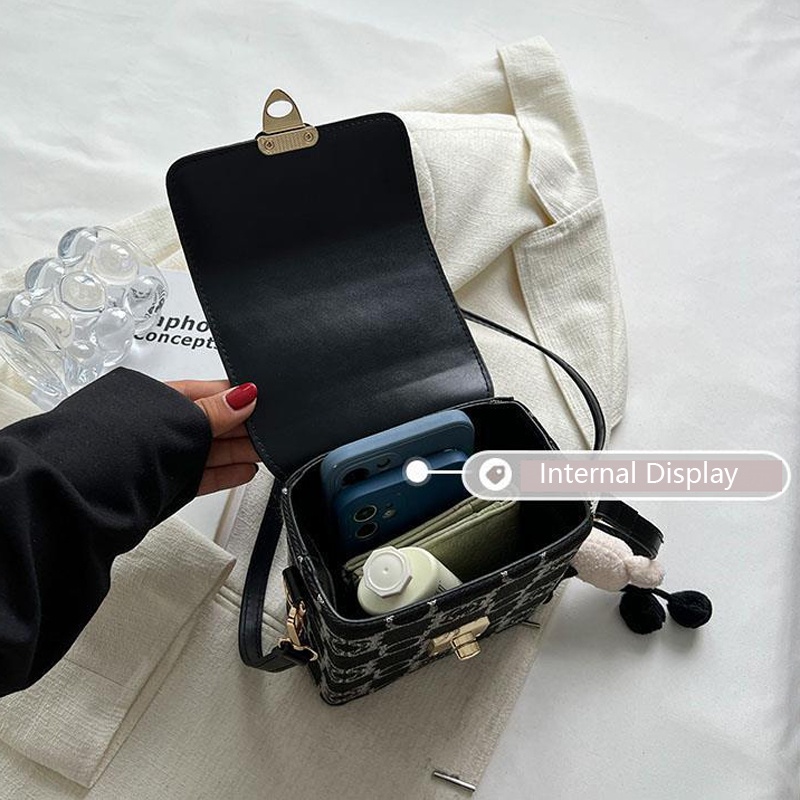 Túi Đeo Chéo Hình Vuông Nhỏ Độc Đáo Dễ Phối Đồ Thời Trang Cho Nữ