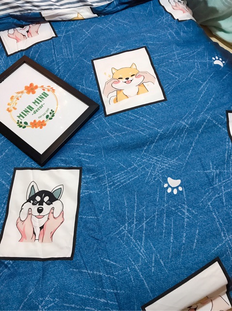 SET CHĂN GA GỐI Chó husky ảnh thật MinhMinh decor | BigBuy360 - bigbuy360.vn