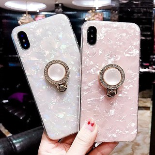 Ốp lưng iphone VÂN ĐÁ SILICON KÈM IRING ĐÁ SANG CHẢNH ip 6 6s 6plus 6s plus 7 7plus 8plus X xs (n24)