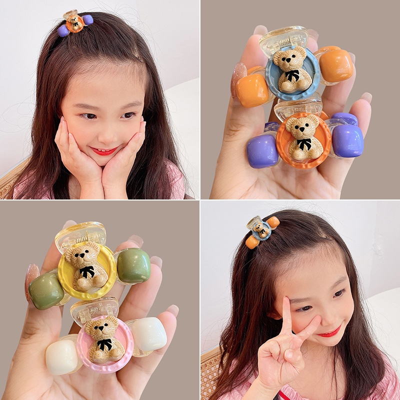 Kẹp Tóc Hình Gấu Hoạt Hình Xinh Xắn Cho Bé Gái