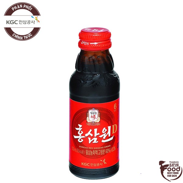 [1 Chai] Nước Tăng Lực Hồng Sâm Won KGC Korean Red Ginseng Drink 100ml