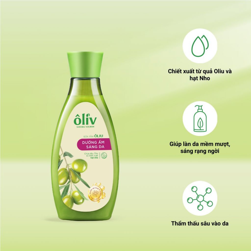 Sữa Tắm Ôliv Sáng Da, Mềm Mịn 250ml