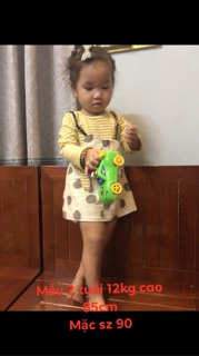 Váy thu đông dáng A cho bé gái 2019