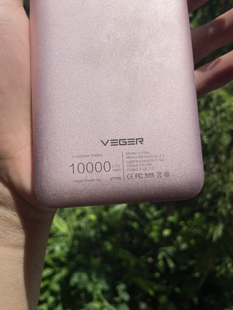 Sạc dự phòng Veger V17 Pro 10000mAh (hỗ trợ quick charge) Like New