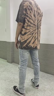 Champion small logo tie dye waxed