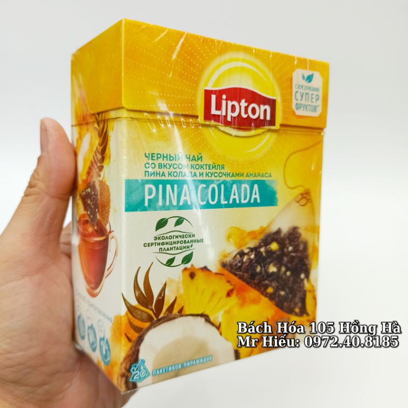 [Mã GROXUAN1 giảm 8% đơn 150K] [T10/2022] Trà Lipton Nga hộp 20 túi lọc đủ vị