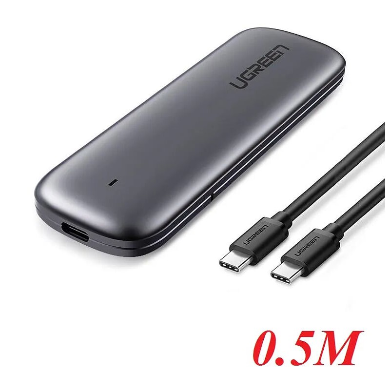 Hộp box đựng ổ cứng SSD M.2 NVMe B-Key USB Type-C chính hãng Ugreen 60354 CM238
