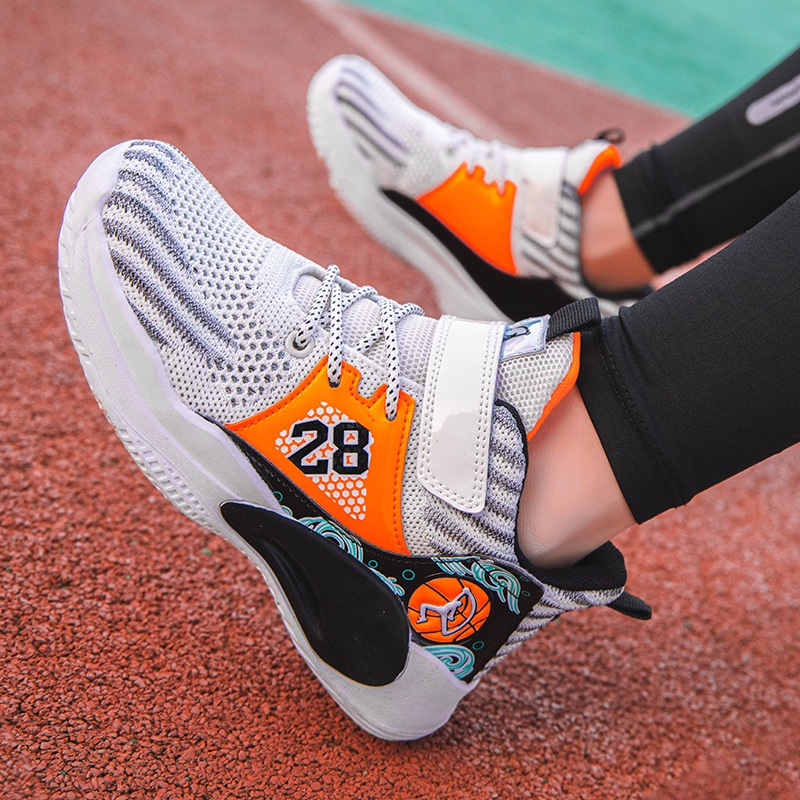 Giày Thể Thao Chơi Bóng Rổ Chuyên Nghiệp Thiết Kế Thoáng Khí Phong Cách Mới Cho Bé Trai 2022