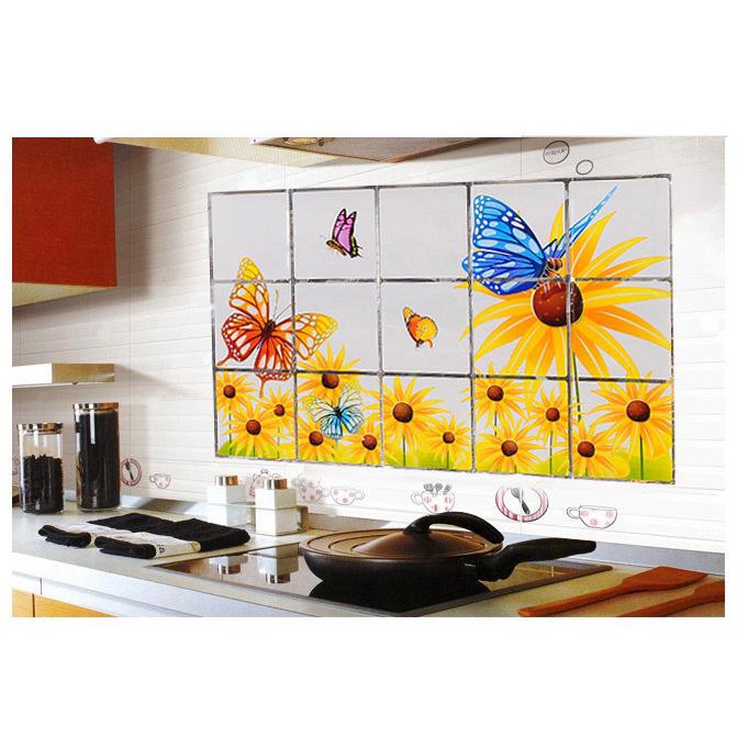 [Mã LIFEHLDEC giảm 10% đơn 99k] Decal Dán Bếp Chống Dầu Mỡ Cách Nhiệt 60cm x 90cm