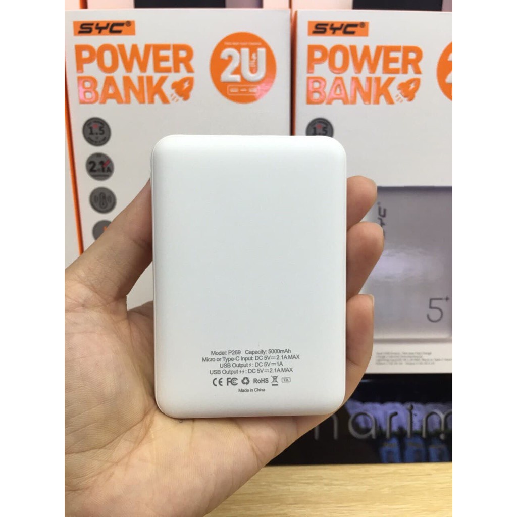 Pin SDP 5000MAH SYC P269 công suất 2.1A