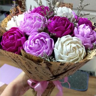 Bó hoa giấy nhún 13 bông