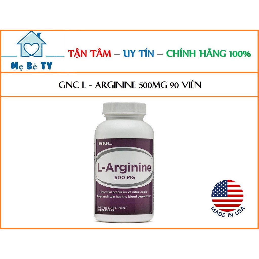 Viên Uống Cải Thiện Sức Khỏe Nam Giới GNC L Arginine 500mg 90 viên