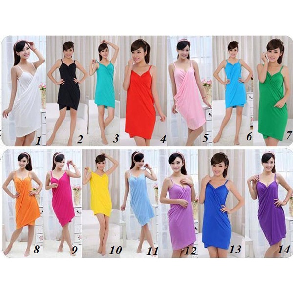 Khăn váy đa năng Siêu thấm nước 2in1 Áo choàng tắm, khăn tắm
