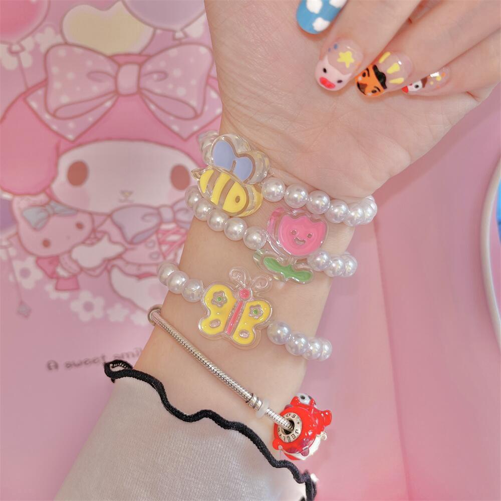 BACK2LIFE Vòng Cổ Choker Co Giãn Mặt Gấu Hoạt Hình Phong Cách Hàn Quốc Cho Nữ