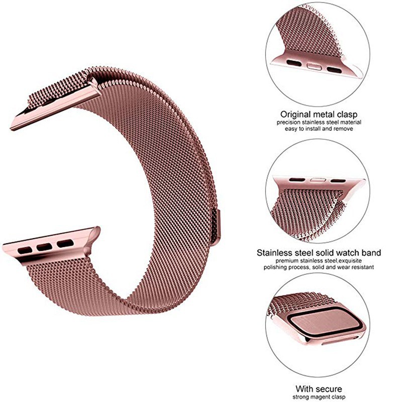 Dây Đeo Apple Watch Thép Không Gỉ - Khóa Nam Châm dành cho Apple Watch Series 5/4/3/2/1