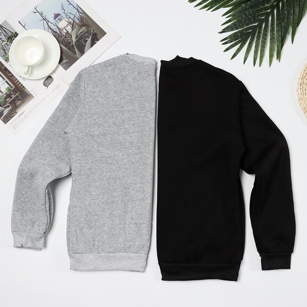 Áo Sweater Màu Trơn Phong Cách Hip Hop Thời Trang Thu Đông