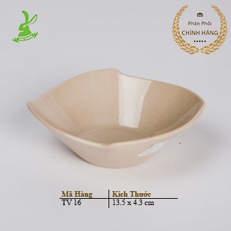 Tô Vuông Màu Nâu Nhựa Melamine Cao Cấp Fataco Việt Nam Đựng Chè, Sữa Chua