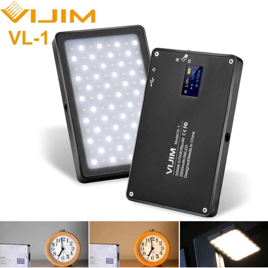 Đèn led Ulanzi VIJIM VL-1 có màn hình led, vỏ kim loại