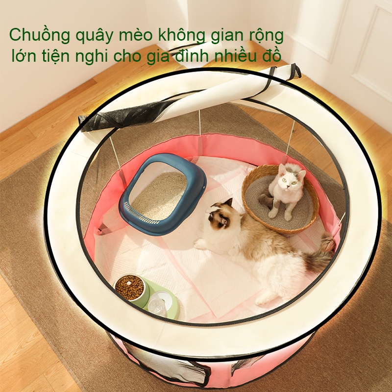 Chuồng quây chó mèo Hipipet quây đẻ quây nhiều thú cưng không gian rộng lớn tiện lợi gấp gọn dễ dàng