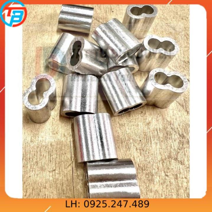 Đầu nhôm cốt nhôm khóa dây cáp Phi [ 6mm ] CÁP THÉP Thái Bình VinàN