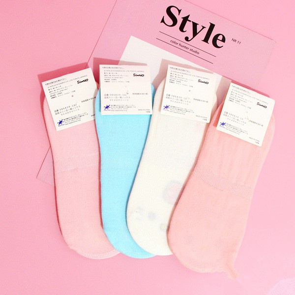 Hello kitty Đôi Tất cotton Hình Mèo kitty Xinh Xắn Cho Bé Gái