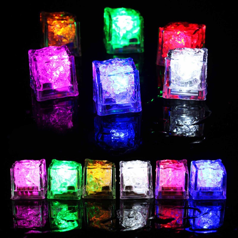 Fl Đèn Led Khối Đá Viên Điện Tử Với Thành Phần Thay Đổi Đèn Cảm Biến Phù Hợp Cho Sự Kiện Lễ Hội