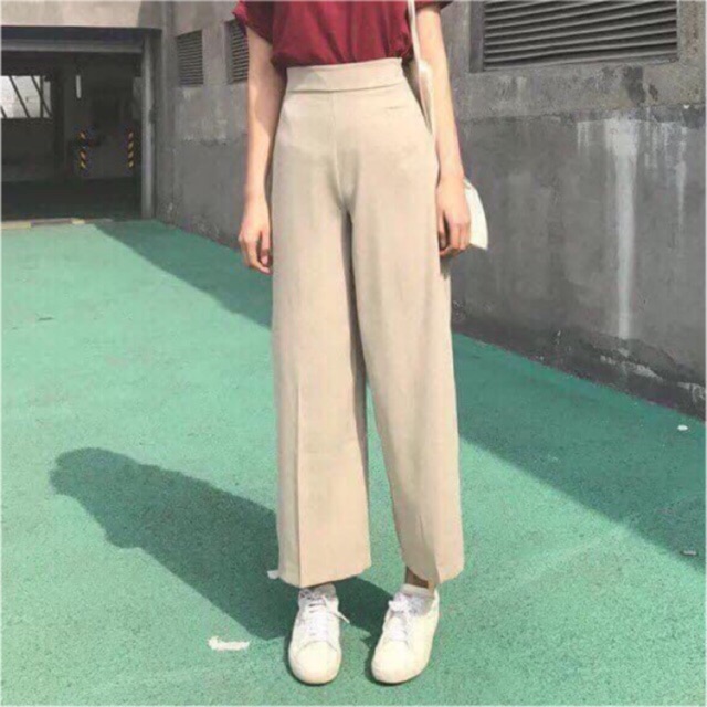 (THANH LÝ) Quần ống rộng culottes ulzzang vải mát