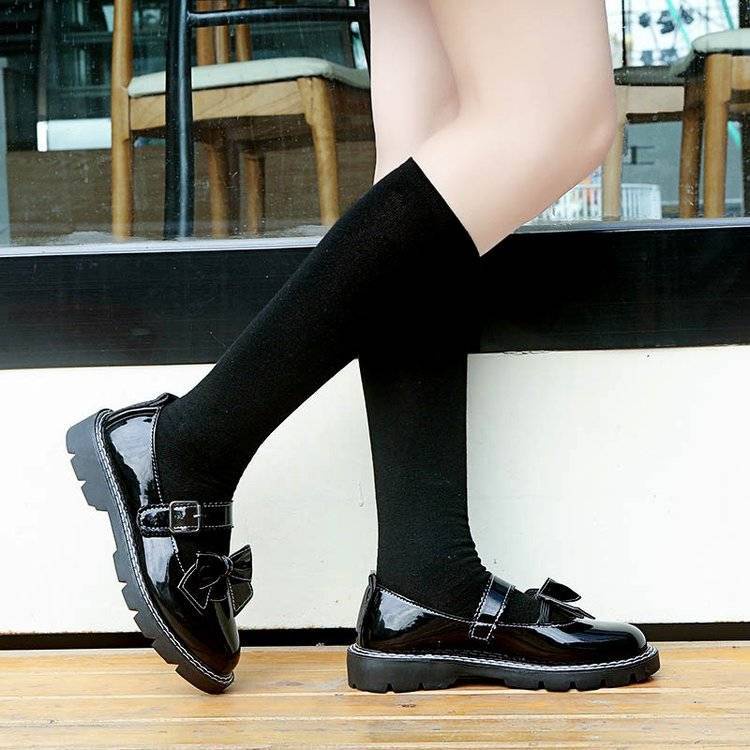 Giày Da Đính Nơ Phong Cách Lolita Nhật Bản Cho Nữ Size 35-44 41 jk 42 43