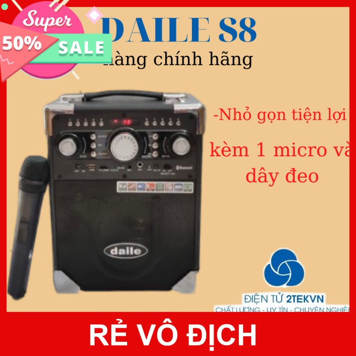 Loa kéo karaoke daily S8 tặng 1 Mic không dây