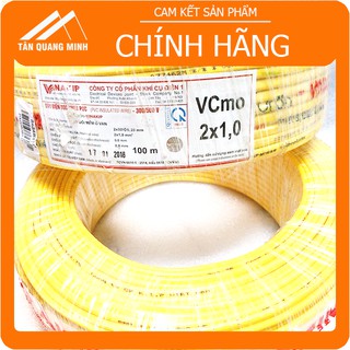 Dây đôi VCMO ( 2 Lớp Vỏ Bảo Vệ) 2x1.0 Vinakip 100% Đồng nguyên chất Dây Dẹp ( dây dẹt) VCMO