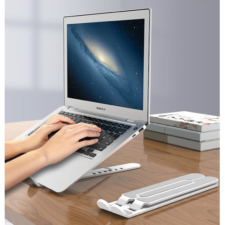 Giá đỡ laptop macbook bằng nhựa có thể điều chỉnh được độ cao, đế tản nhiệt laptop, đế kê laptop tản nhiệt