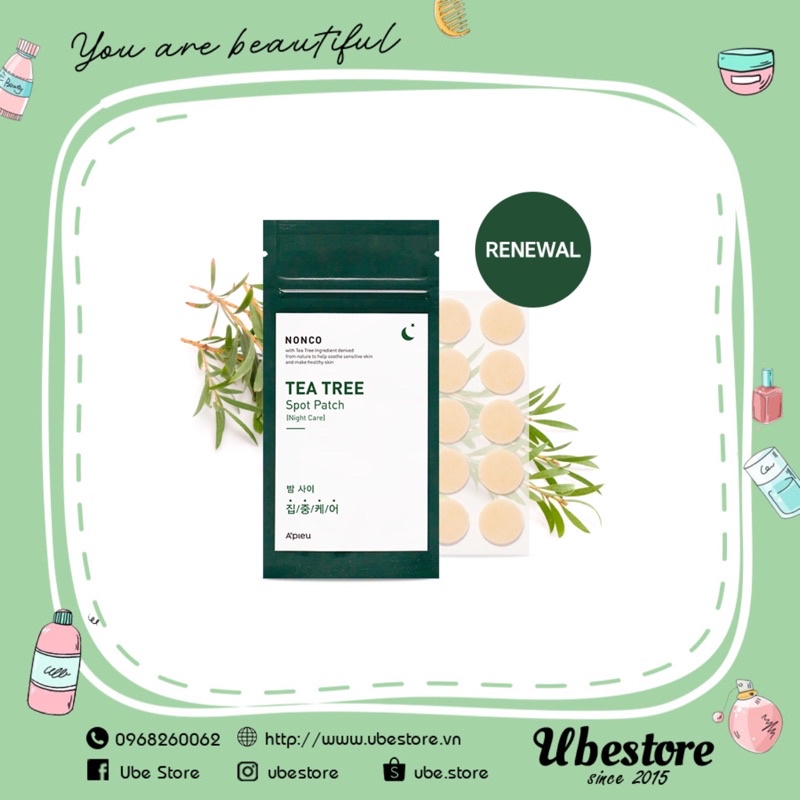 MIẾNG DÁN MỤN A'PIEU TEA TREE SPOT PATCH #SALE_OFF_70%