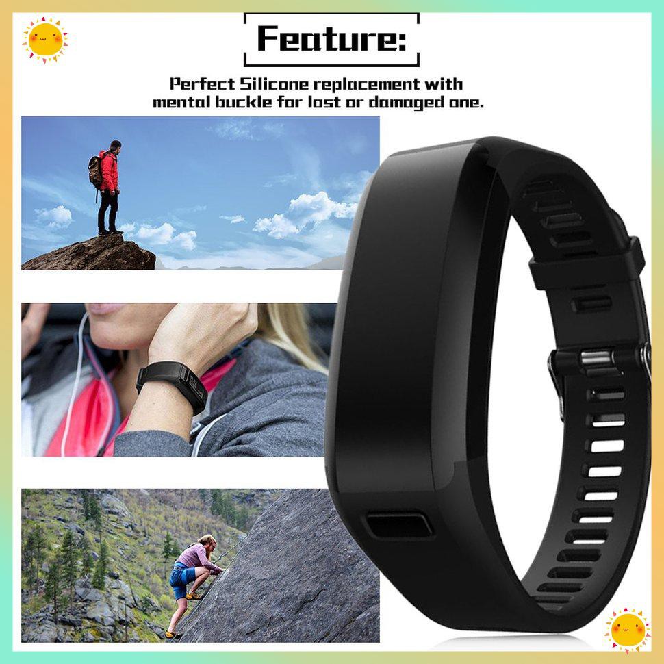 Dây Đeo Thay Thế Chất Liệu Silicon Màu Trơn Cho Garmin Vivosmart Hr