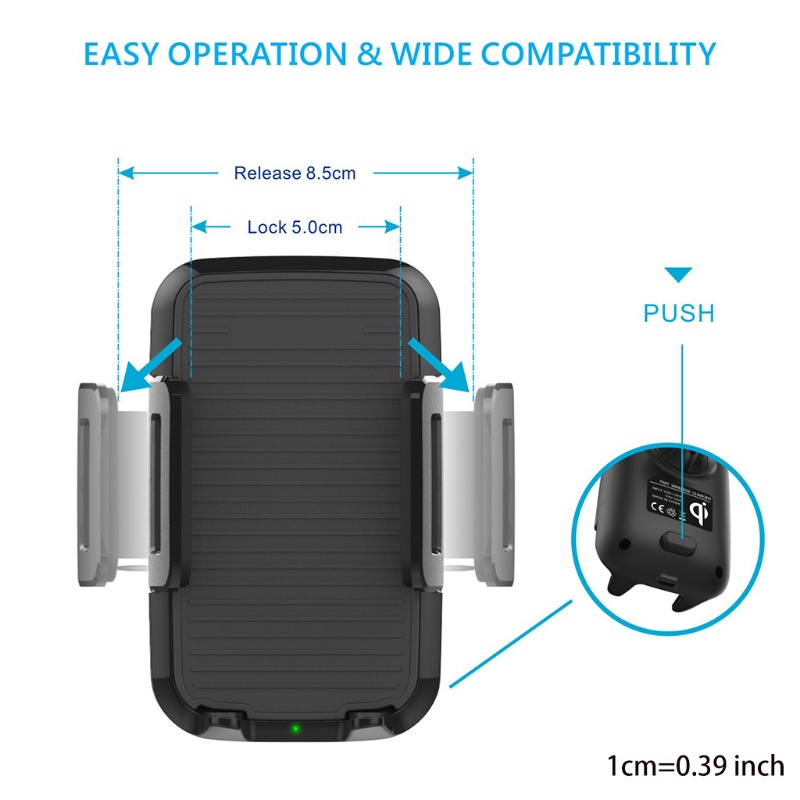 Đế Sạc Điện Thoại Không Dây 10W Qi Cho Xe Hơi