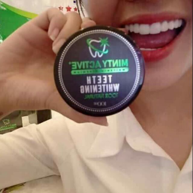 Than hoạt tính làm trắng răng minty Active(  combo 5h)