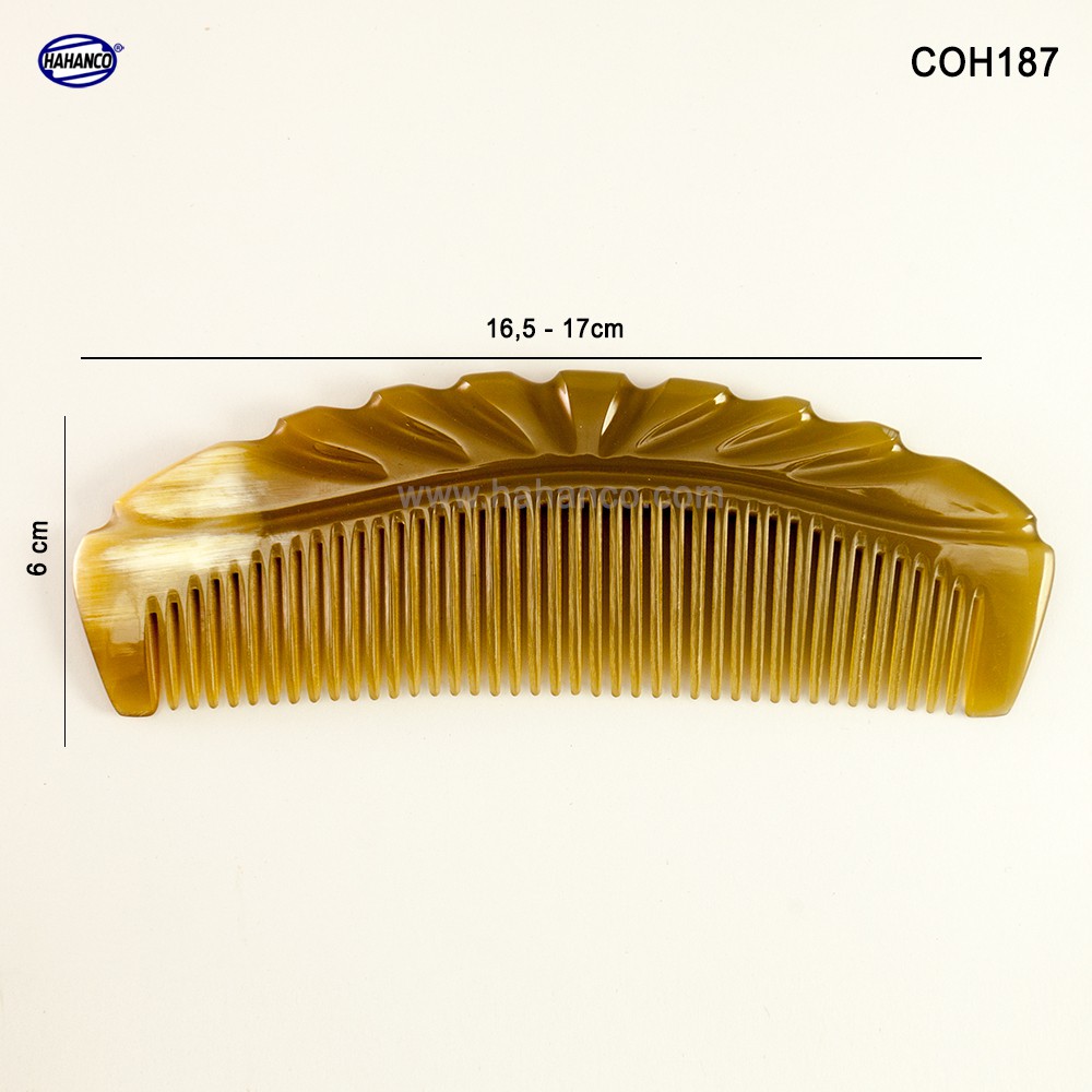 Lược sừng xuất Nhật - COH187 (Size: XL - 17cm) Vương miện - Horn Comb of HAHANCO - Có lợi cho sức khỏe