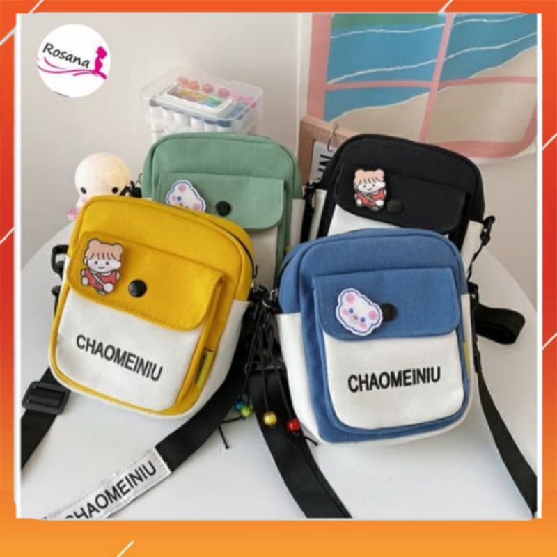 Túi đeo chéo mini Túi Tote Túi vải Canvas nhỏ xinh phong cách Hàn Quốc