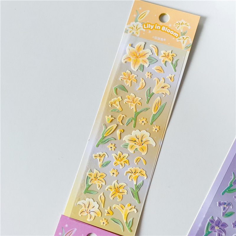 Stickers hoa decor toploader - Lyly in bloom