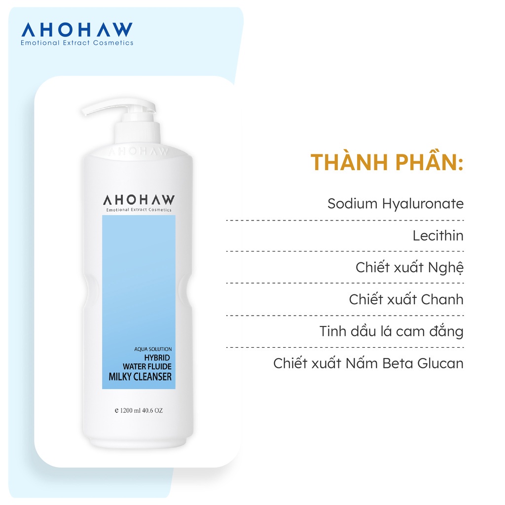Sữa Tẩy Trang Ahohaw Chuyên Sâu Với 3 Tác Dụng