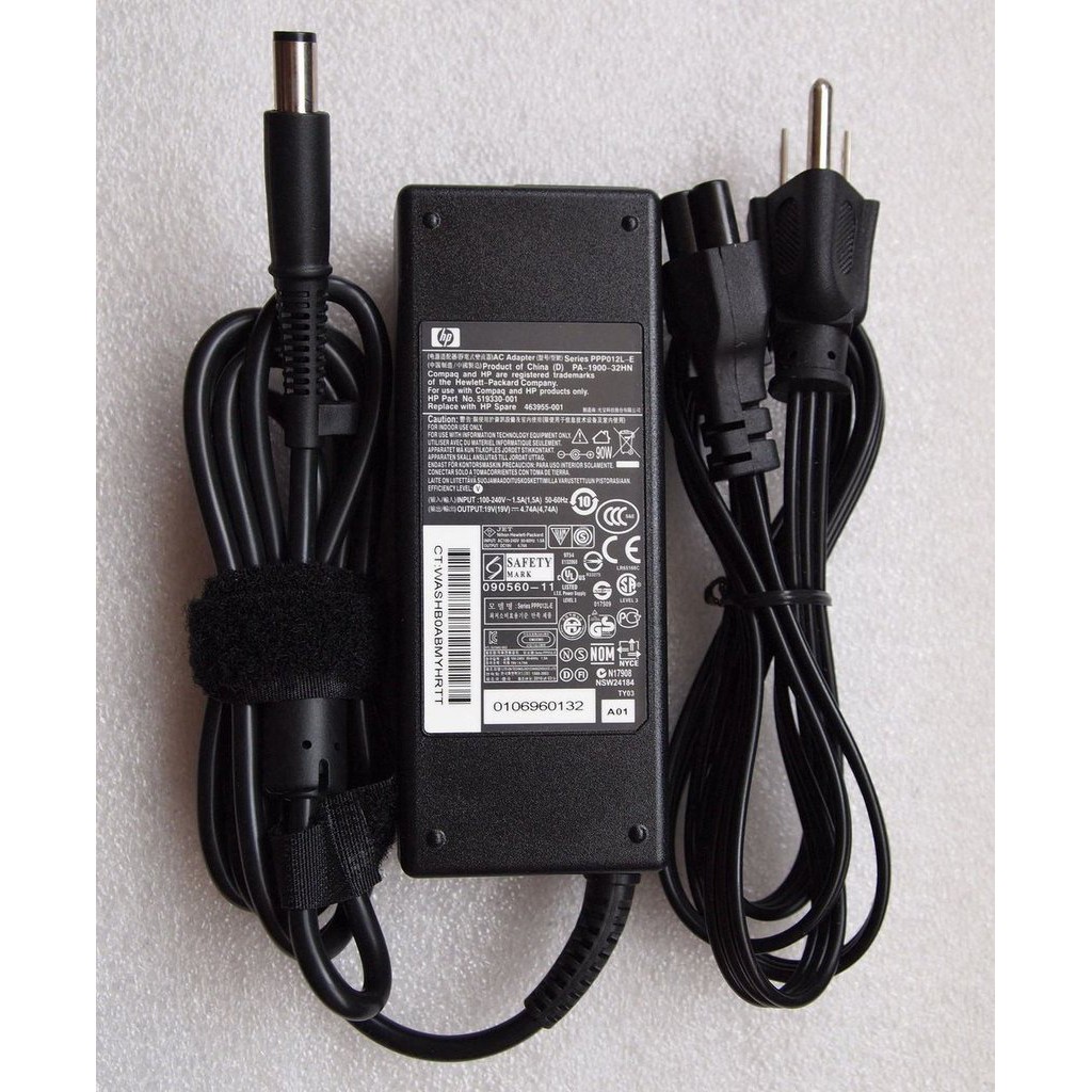 SẠC Laptop HP Compaq CQ40 CQ41 CQ42 19V-3.5A kim to kèm dây nguồn
