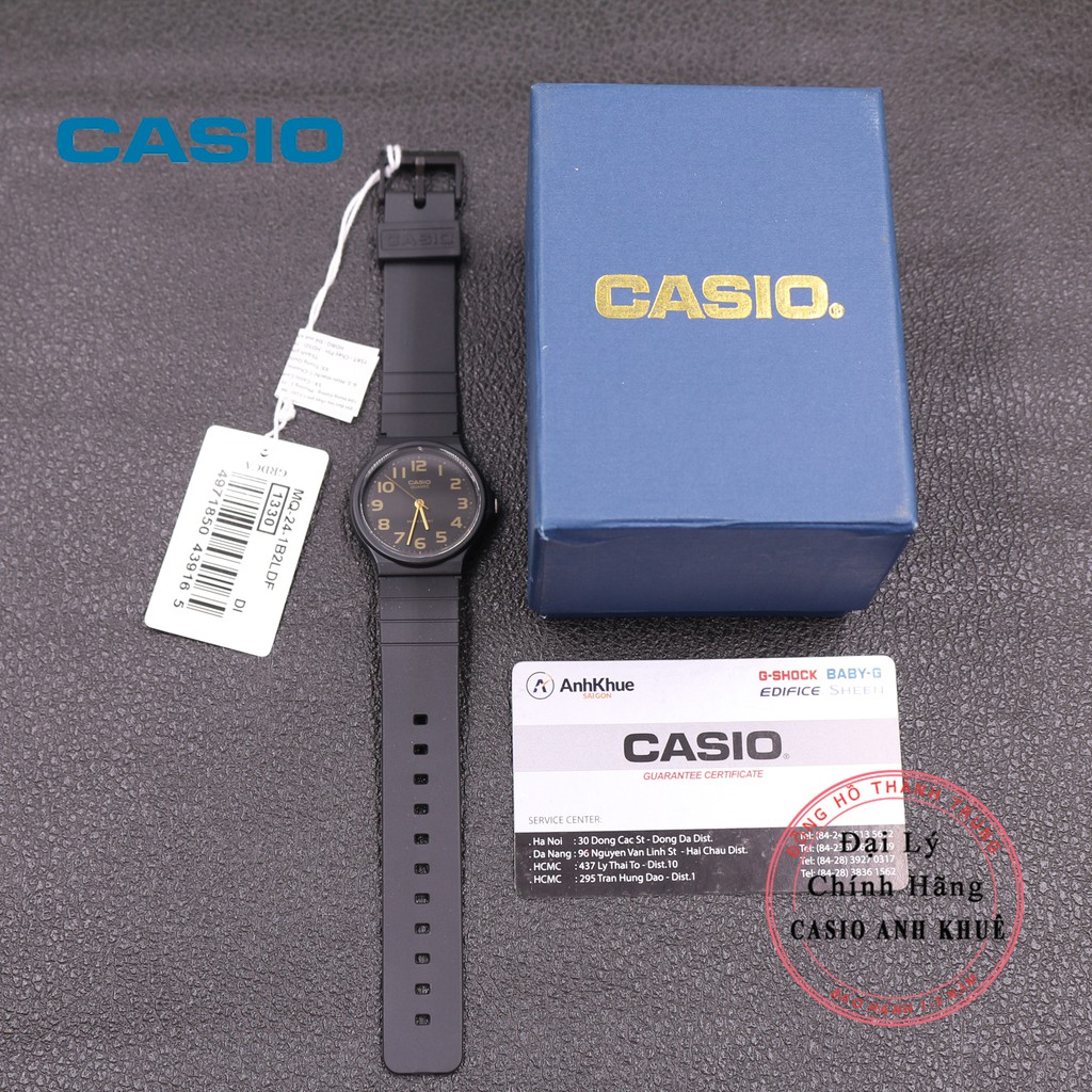 Đồng hồ Unisex Casio MQ-24-1B2LDF dây nhựa