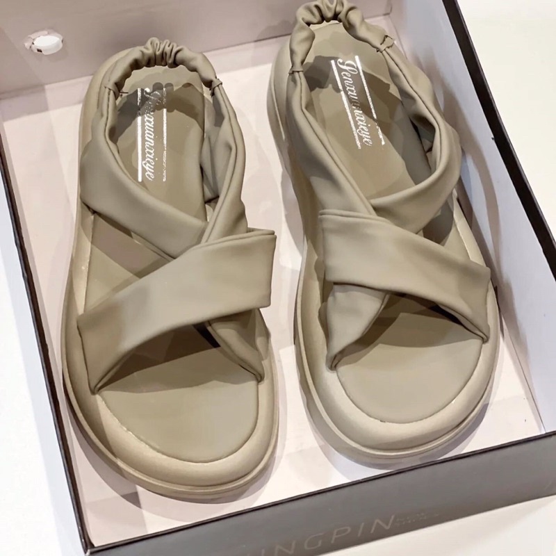 Giày Sandal Nữ Ulzzang bản cao cấp - Giày quai hậu nữ đế xuồng đan chéo kiểu mới đi học mang áo dài