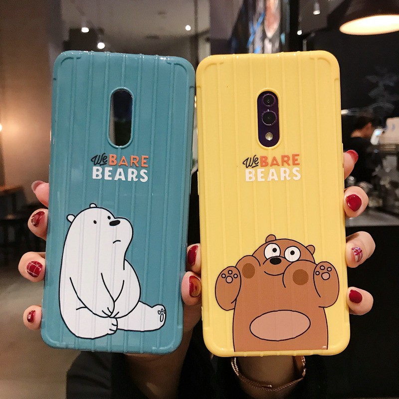 Ốp điện thoại họa tiết We Bare Bears xinh xắn cho Realme 6i 5i 5s 5 C15 C12 C11 C2 X  5 6 Pro OPPO A52 A92 A93 A1k K3