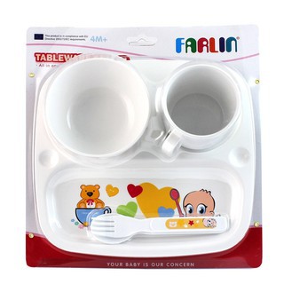 Bộ bát tập ăn bằng nhựa phíp Farlin PER-246